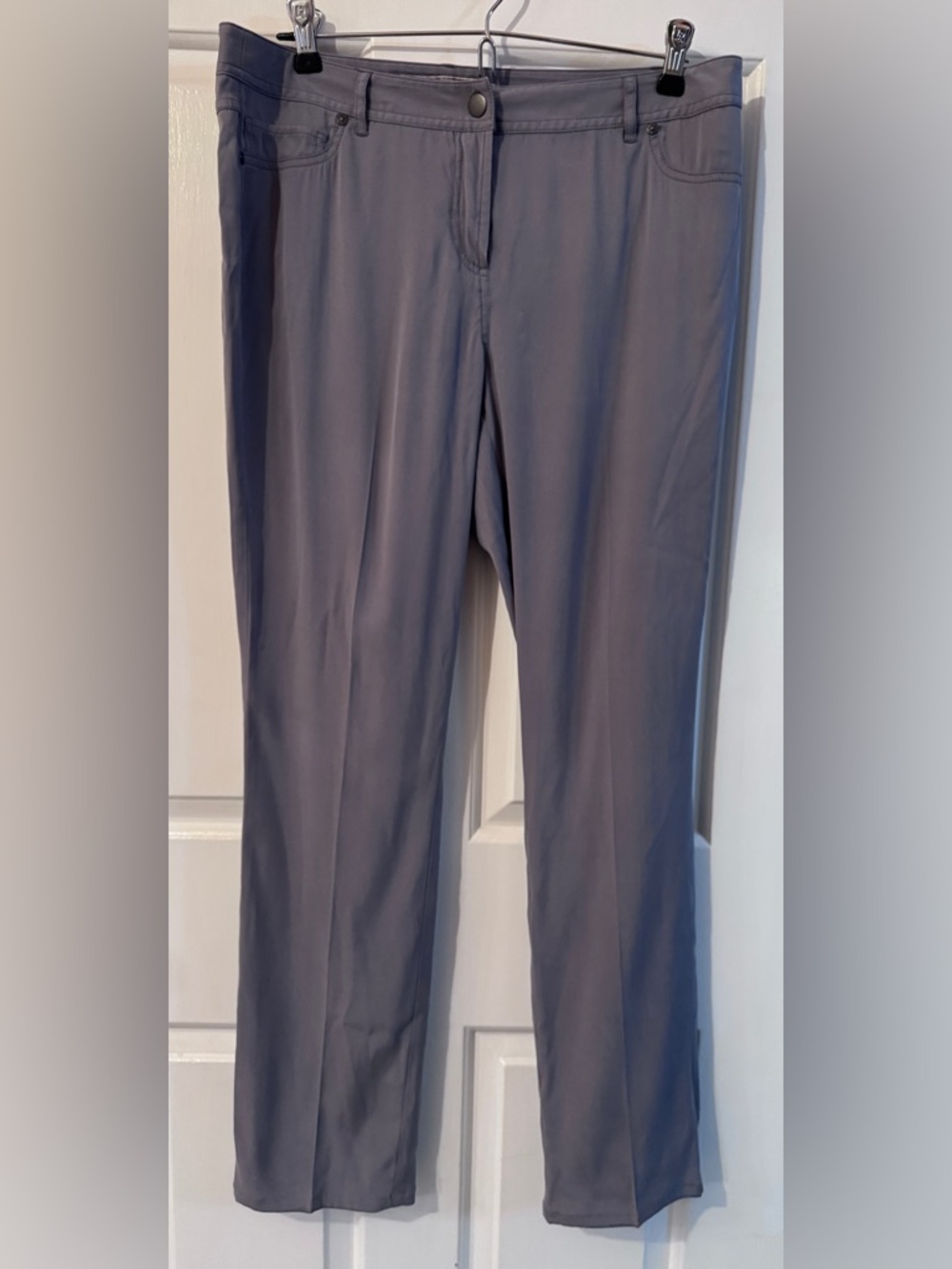 Go by Go Silk Pants in Slate Gray Size 8 EUC